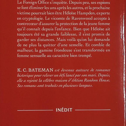 Secrets et Mystères Tome 2 L'amour décodé – Kate Bateman – Romance historique Regency – espionnage, énigmes et passion - Livre