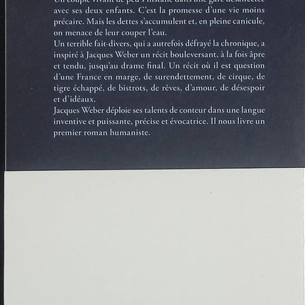 La Brûlure de l’Été – Jacques Weber – Roman français contemporain sur un fait divers poignant et social - Livre
