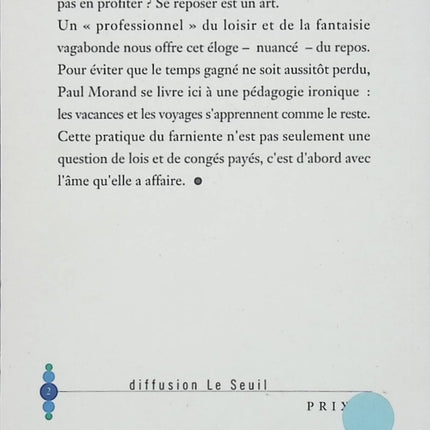 Éloge du repos – Paul Morand – Essai réflexion temps fatigue modernité art de vivre - Livre
