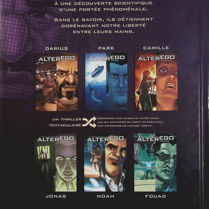 Alter Ego Darius – Denis Lapière, Pierre-Paul Renders et Efa – BD thriller, mystère et science-fiction  - Livre BD