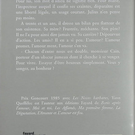 Le plus heureux des hommes – Yann Queffélec – Roman français psychologique sur amour, disparition et crise existentielle - Livre