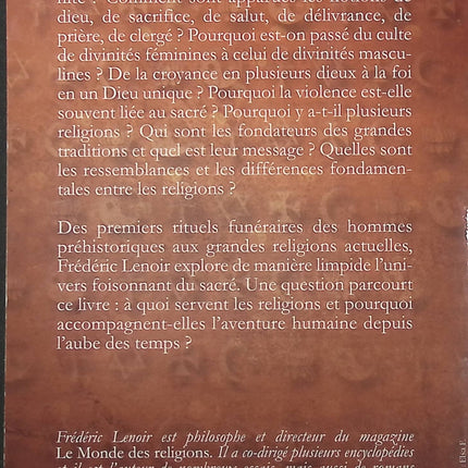 Petit traité d’histoire des religions – Frédéric Lenoir – Livre sur les grandes religions du monde, leurs origines, leurs croyances et leur évolution - Livre