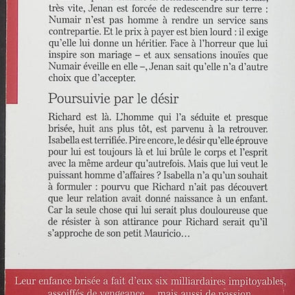 Un séduisant chantage – Poursuivie par le désir – Olivia Gates – Romance Harlequin Passion, séduction et intrigues amoureuses - Livre