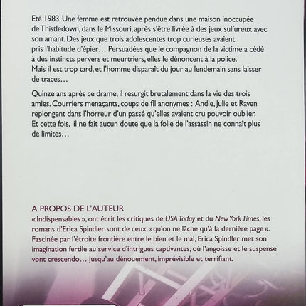 Pulsion meurtrière – Erica Spindler thriller psychologique enquête meurtre suspense intense occasion - Livre
