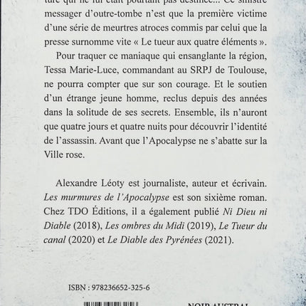 Les murmures de l’Apocalypse – Alexandre Léoty thriller ésotérique fin du monde prophéties suspense occasion - Livre