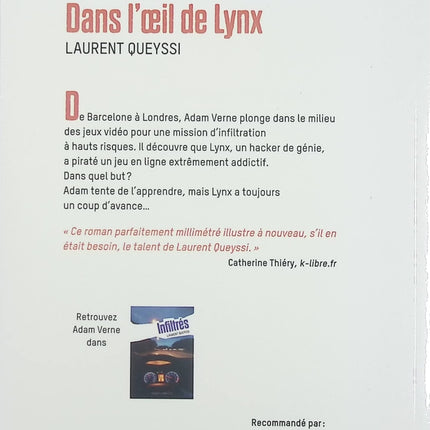 Dans l'oeil de Lynx - Laurent Queyssi - livre