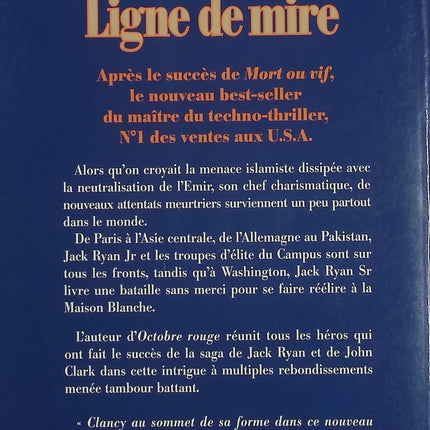 Ligne de mire – Tome 1 – Tom Clancy – Thriller d’espionnage militaire et guerre moderne - Livre
