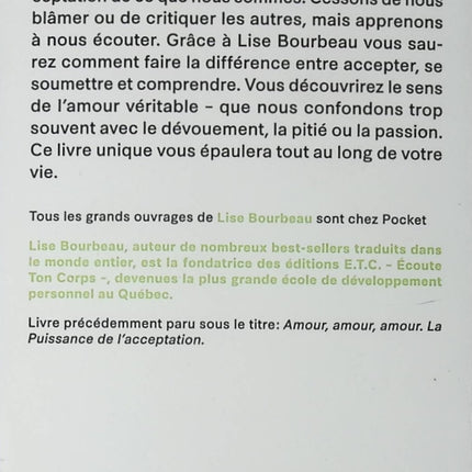 La Puissance de l’acceptation – Lise Bourbeau | développement personnel, guérison émotionnelle et transformation intérieure - Livre