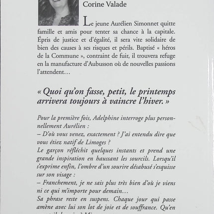 Le printemps d’Aurélien – Corine Valade – Roman historique sur la Commune et la France ouvrière - Livre