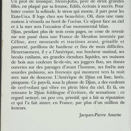 Lent dehors – Philippe Djian – Roman contemporain sur la dérive intime et les relations humaines - Livre