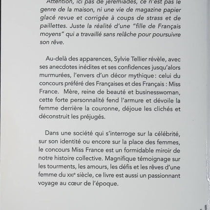 Couronne et préjugés Sylvie Tellier récit témoignage Miss France coulisses beauté confiance en soi - Livre
