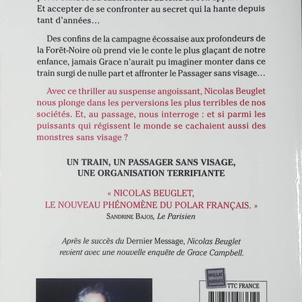 Thriller Le Passager sans visage Nicolas Beuglet enquête mystère suspense manipulation roman noir livre occasion - Livre