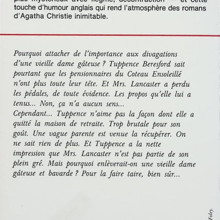 Mon petit doigt m’a dit – Agatha Christie roman policier Tommy et Tuppence mystère enquête secrets du passé - Livre