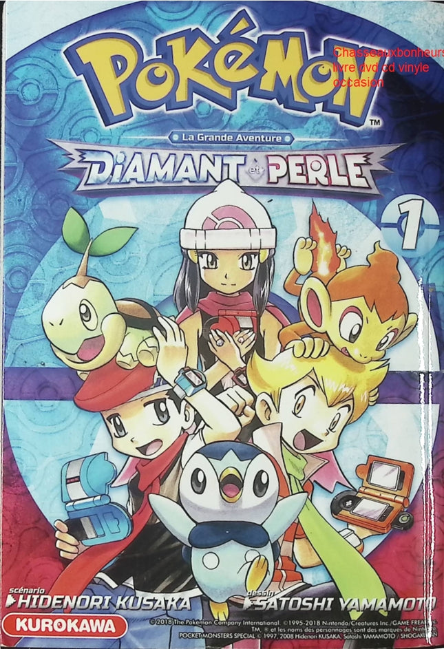 Pokémon La Grande Aventure Diamant Perle Platine Tome 1 – manga Pokémon Sinnoh aventure Hidenori Kusaka Satoshi Yamamoto d’occasion - Livre Manga