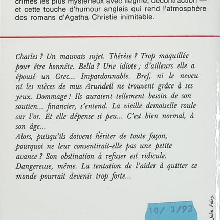 Témoin muet – Agatha Christie roman policier Hercule Poirot enquête héritage mystère chien témoin - Livre