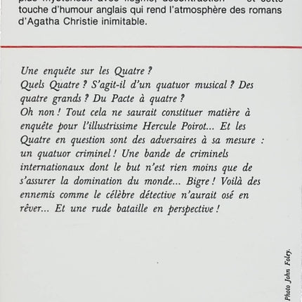 Les Quatre – Agatha Christie roman policier Hercule Poirot complot international organisation secrète suspense - Livre