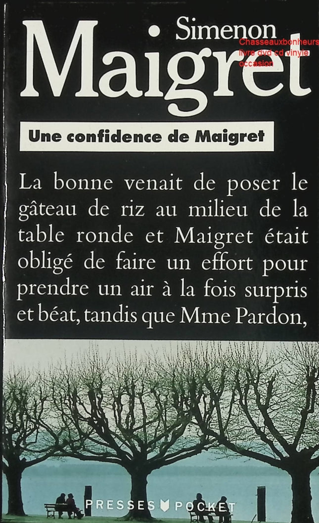 Une Confidence de Maigret – Georges Simenon – Roman policier classique et enquête du commissaire Maigret - Livre