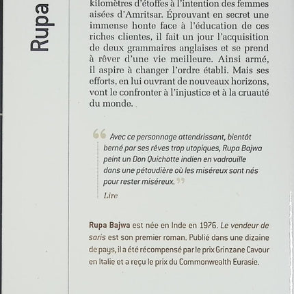 Le Vendeur de saris – Rupa Bajwa – Roman contemporain indien sur les inégalités sociales et le quotidien à Amritsar - Livre