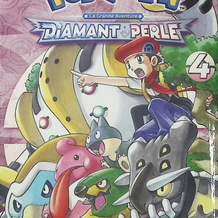 Pokémon La Grande Aventure Diamant Perle Platine Tome 4 – manga Pokémon aventure Sinnoh Hidenori Kusaka Satoshi Yamamoto d’occasion - Livre Manga