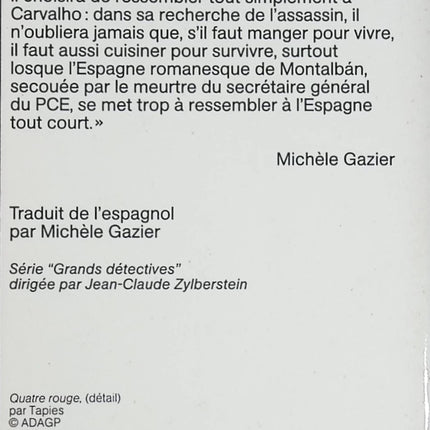 Meurtre au Comité central – Manuel Vázquez Montalbán – Roman policier politique et enquête de Pepe Carvalho - Livre