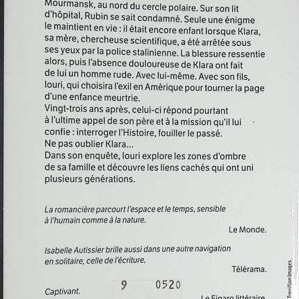 Oublier Klara – Isabelle Autissier – Roman contemporain sur la rupture, la mémoire et la survie en milieu extrême - Livre