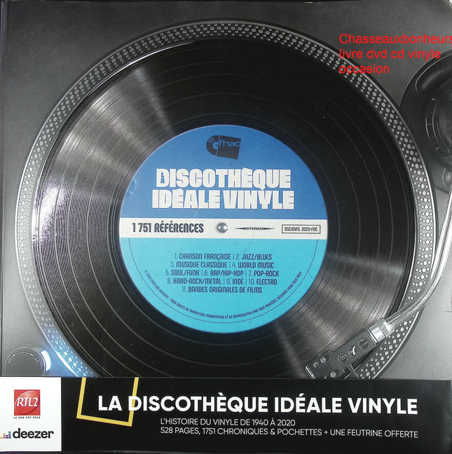 Discothèque Idéale Vinyle histoire du vinyle 1940 à 2020 livre occasion – guide musique collection vinyles culture musicale feutrine incluse - Livre