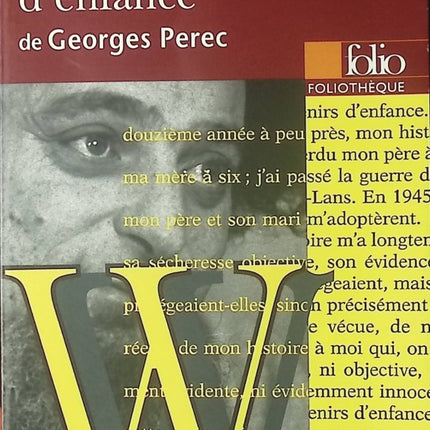 W ou le souvenir d’enfance – Georges Perec Anne Roche | autobiographie, mémoire, littérature française contemporaine et étude scolaire - Livre