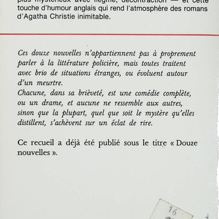 Le Mystère de Listerdale Agatha Christie – Recueil de nouvelles policières et mystères - Livre