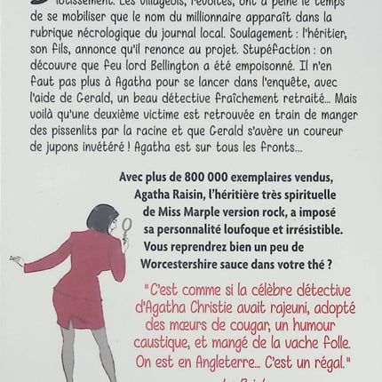 Agatha Raisin Enquête Tome 27 Les Pissenlits Par La Racine M. C. Beaton livre occasion – roman policier britannique enquête humour village anglais - Livre