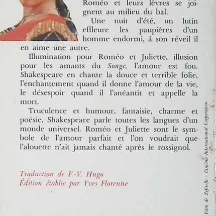 Roméo et Juliette suivi de Le Songe d'une Nuit d'Été – William Shakespeare – théâtre classique amour tragédie comédie d'occasion - Livre