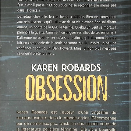 Obsession – Karen Robards – thriller romantique suspense psychologique enquête occasion - Livre