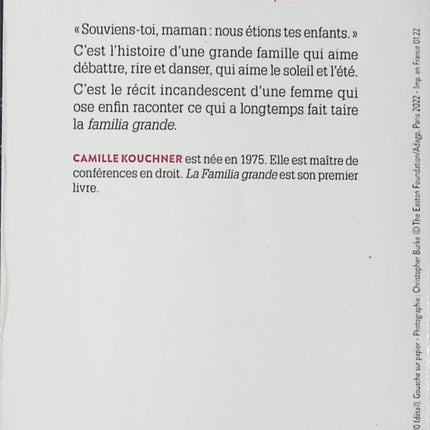 Récit La Familia grande Camille Kouchner témoignage famille secrets drame société livre occasion - Livre