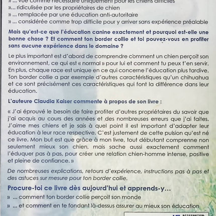 Éduquer un Border Collie – guide dressage chien de berger obéissance éducation canine comportement animal d’occasion - Livre