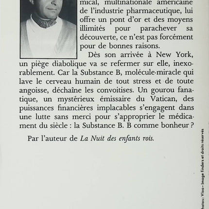 Thriller Substance B Bernard Lenteric science-fiction biochimie manipulation génétique suspense livre occasion - Livre