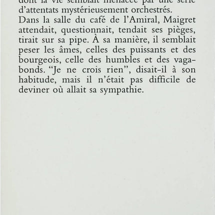 Le Chien jaune – Georges Simenon roman policier Maigret enquête mystère port breton suspense classique - Livre