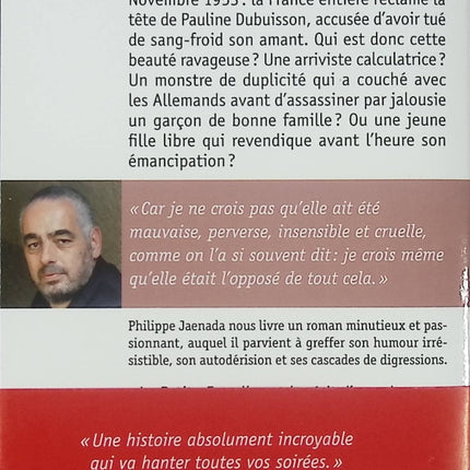 La Petite Femelle – Philippe Jaenada – Roman-enquête inspiré d’un fait divers et récit judiciaire français - Livre