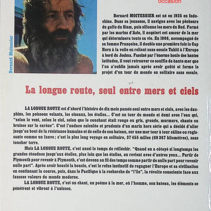 La Longue route – Bernard Moitessier – récit voyage mer voile aventure maritime tour du monde d’occasion - Livre