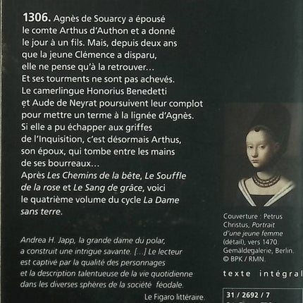 La Dame sans Terre – Tome 4 – Andrea H. Japp roman historique médiéval intrigue complot justice suspense - Livre