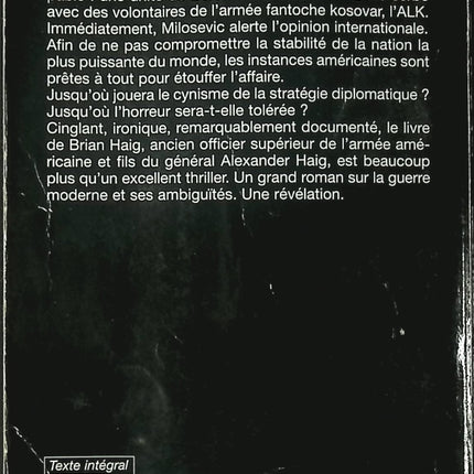 Sanction secrète – thriller militaire et espionnage américain Brian Haig suspense armée occasion - Livre