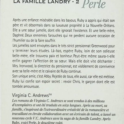 Roman saga familiale La Famille Landry - Perle – Virginia C. Andrews drame famille secrets amour destin occasion - Livre