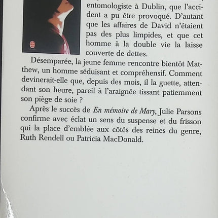 Thriller Piège de soie Julie Parsons suspense psychologique enquête meurtre roman noir irlandais livre occasion - Livre