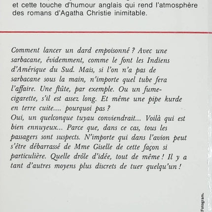 La Mort dans les nuages – Agatha Christie roman policier Hercule Poirot meurtre avion mystère huis clos - Livre