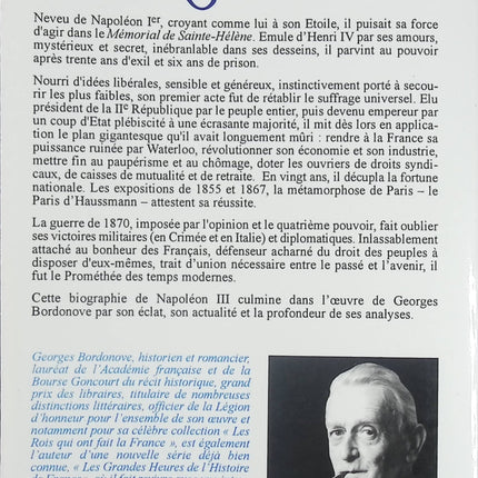 Biographie historique Napoléon III Georges Bordonove Empire français politique XIXe siècle livre occasion - Livre