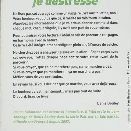 Un, dos, tres, je déstresse – La Méthode Denis Bouley – Bruno Salomone – Livre de développement personnel et gestion du stress - Livre