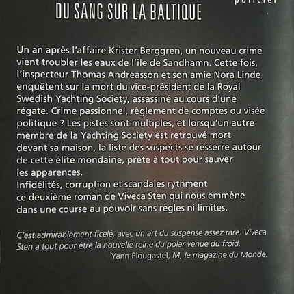Du sang sur la Baltique – Viveca Sten | Polar nordique, enquête criminelle en Suède - Livre