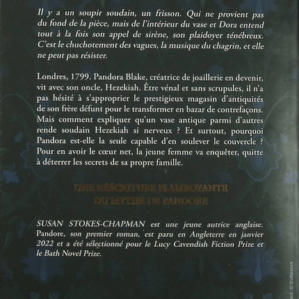 Pandore – Susan Stokes-Chapman roman historique mystère Londres XVIIIe siècle mythologie - Livre