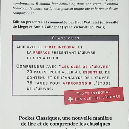Odyssée – Homère – épopée grecque classique littérature antique voyage d’Ulysse occasion - Livre