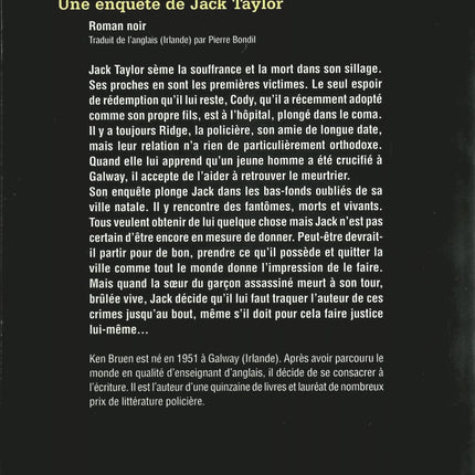 Chemins de croix – Ken Bruen – enquête de Jack Taylor, polar noir irlandais et thriller sombre - Livre
