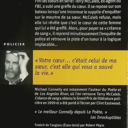 Roman policier thriller enquête suspense – Créance de sang Michael Connelly - Livre