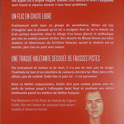 Vindicta Cédric Sire livre occasion – thriller psychologique suspense vengeance enquête sombre manipulation - Livre